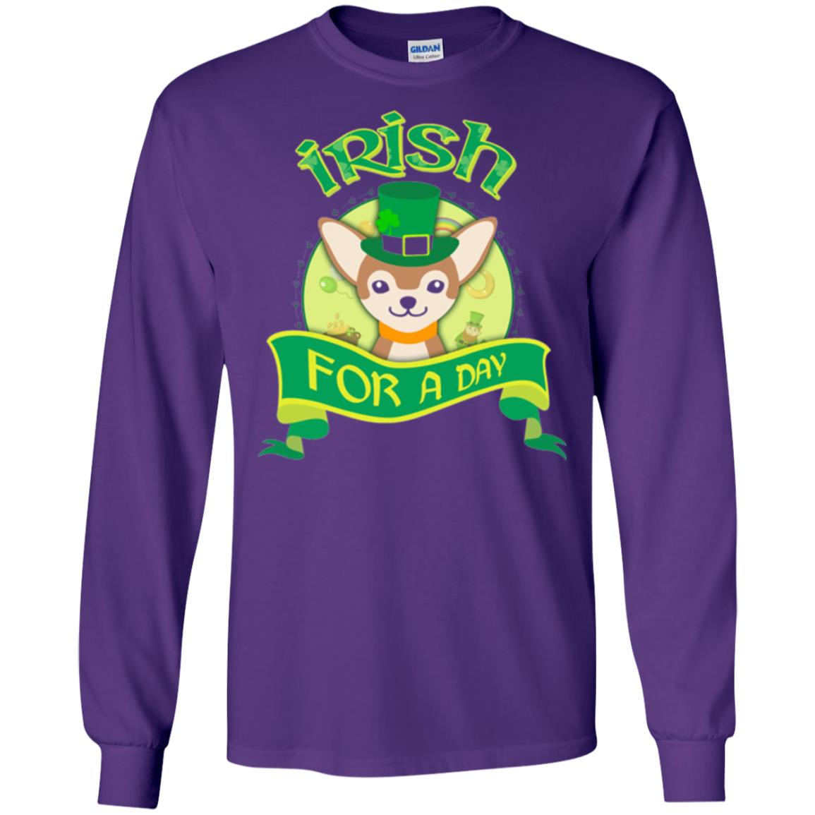 Saint Patrick_s Day T-shirt Amazing I_m Irish Chihuahua Purple