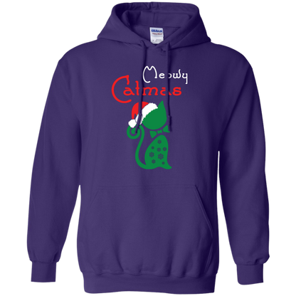 Cat Christmas T-Shirt Meowy Catmas Purple