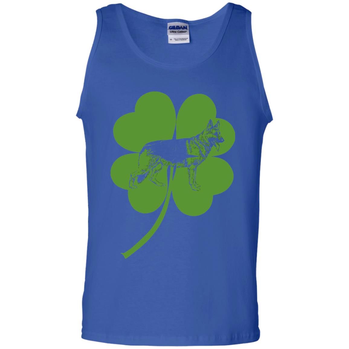 German Shepherd Shamrock St. Patrick_s Day T-shirt Royal