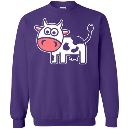 Cute Comic Cow Lover T-shirt Purple