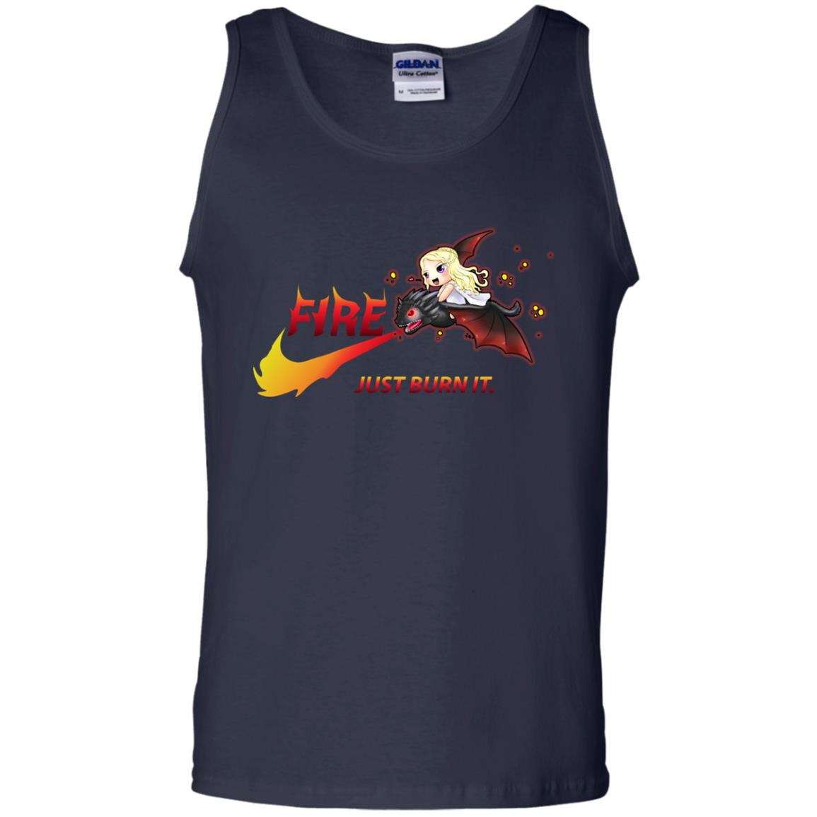 Fire Just Burn It Dany Drogon T-shirt Navy