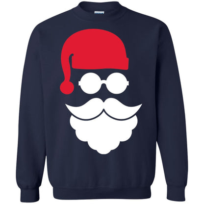 Christmas Shirt Santa Claus Face Navy