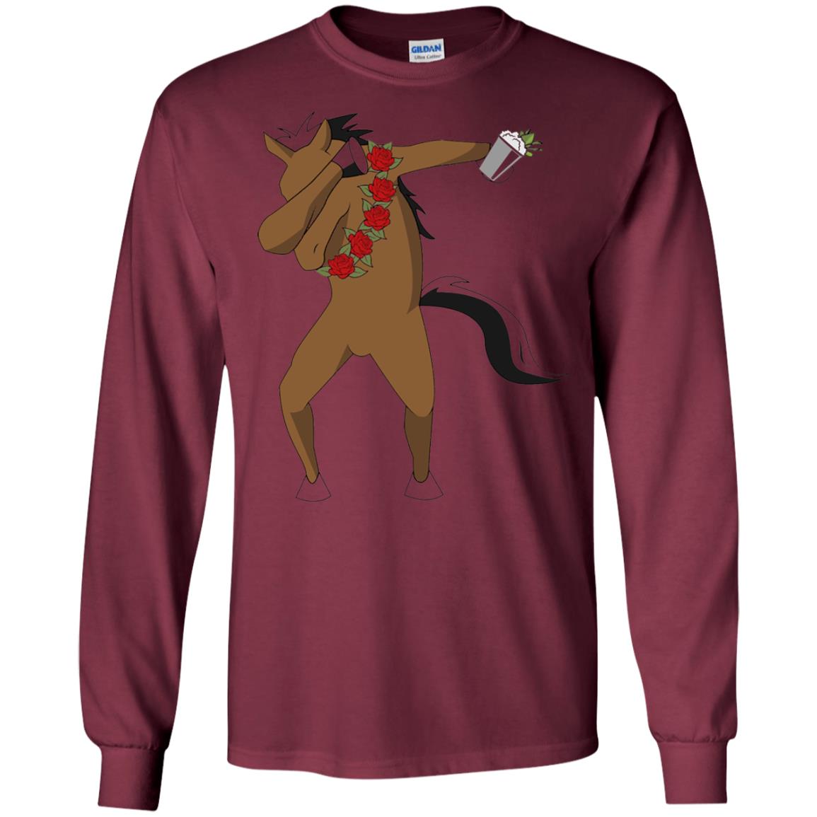 Derby Party 2018 Funny Dabbing Horse Shirt Maroon