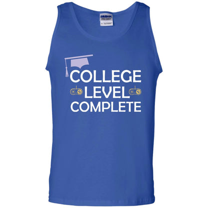 College Level Complete Funny College Graduation Shirt Royal
