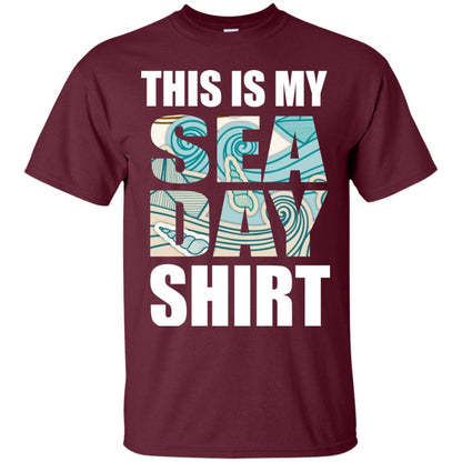 Summer Vacation T-shirt This Is My Sea Day Maroon