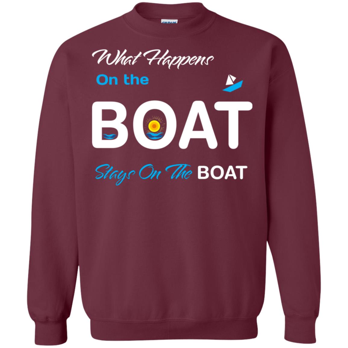 What Happens On The Boat Stay On The Boat Summer Vacation Shirt Maroon