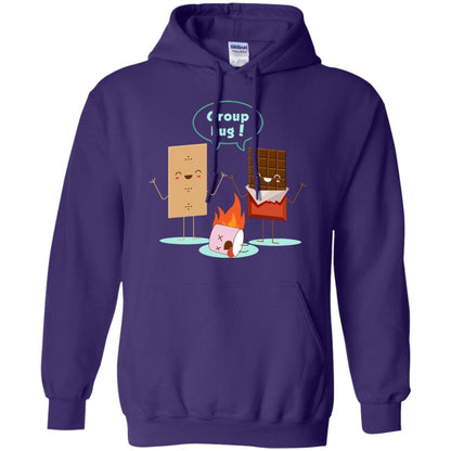 Funny Smores Chocolate Marshmallow Hiking Camping T-shirt Purple