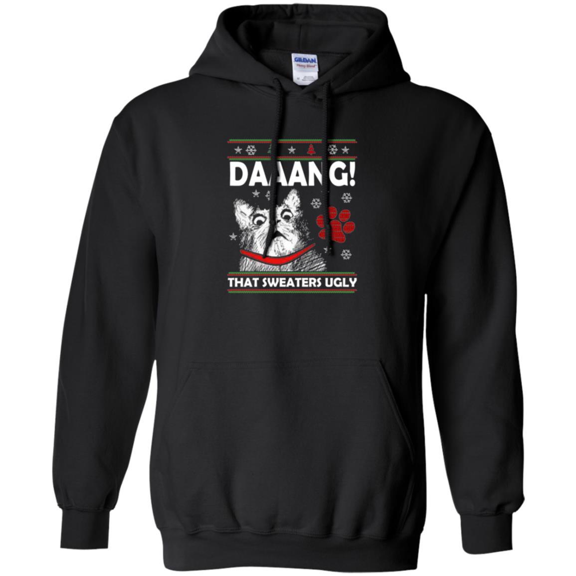 Christmas Cat T-shirt Daaang That Sweaters Ugly Black