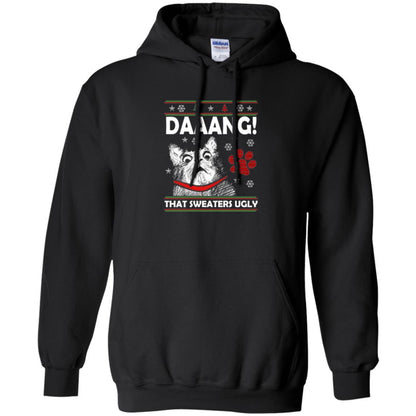 Christmas Cat T-shirt Daaang That Sweaters Ugly Black