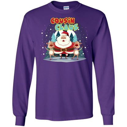 Cousin Claus Matching Family X-mas Gift Shirt Purple