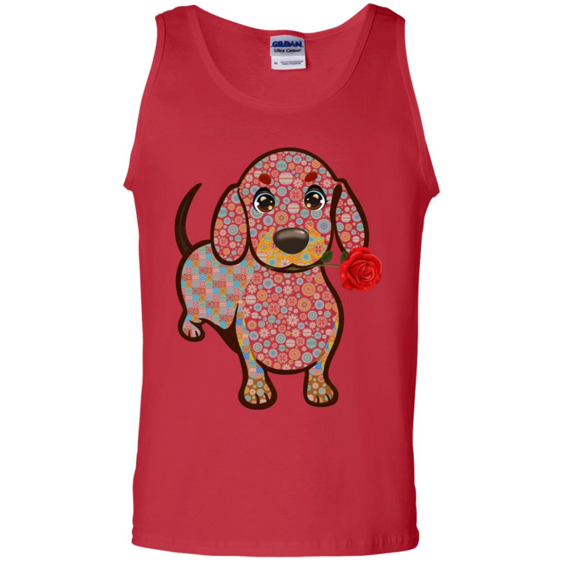 Dachshund Quilts Idea Gift Shirt For Mens Womens Red