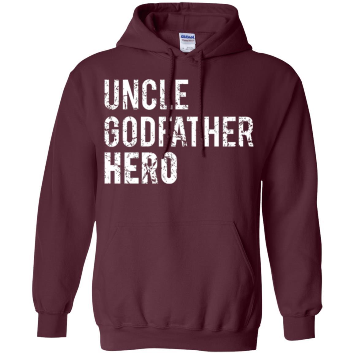 Family T-shirt Uncle Godfather Hero Maroon