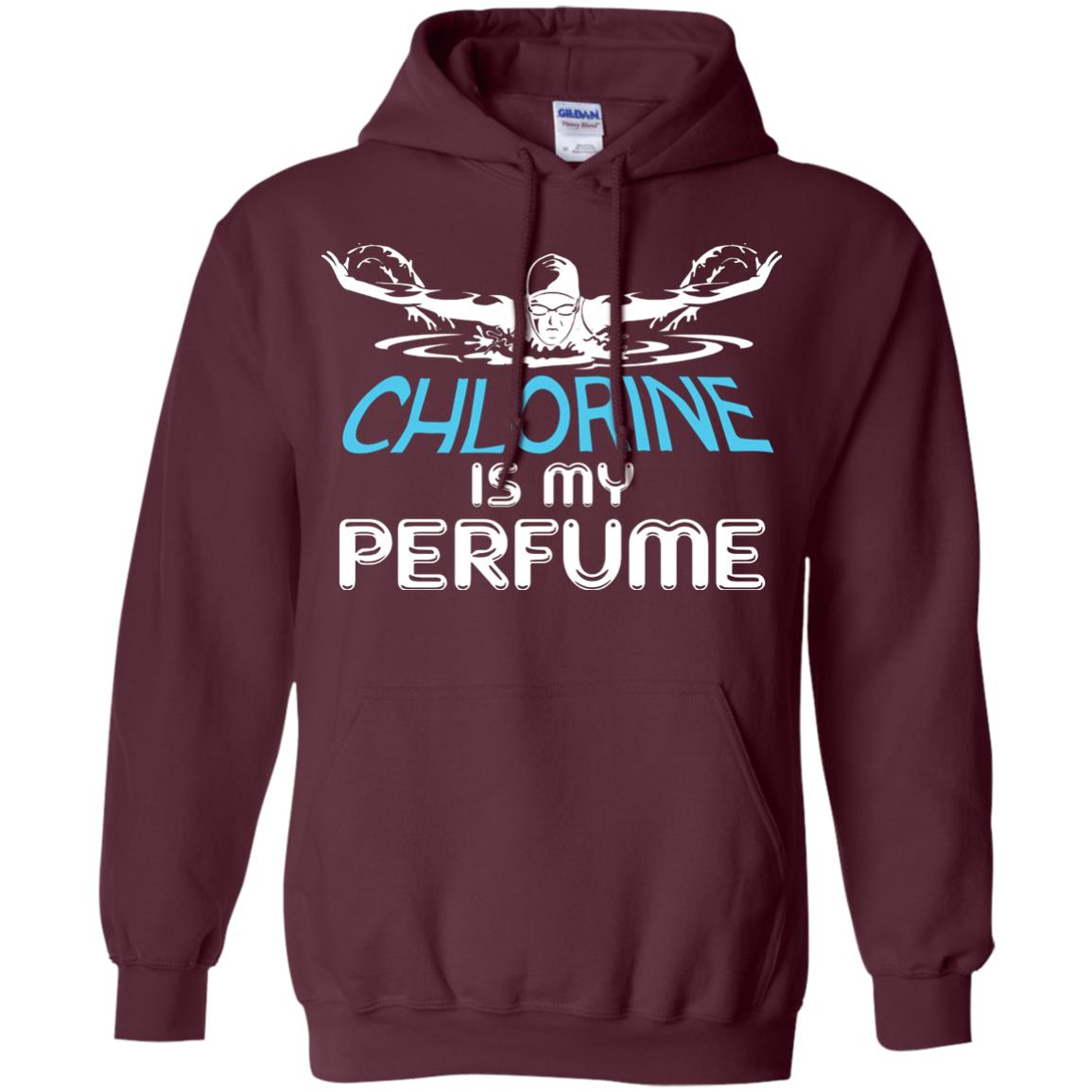 Swimmer T-shirt Chlorine Is My Perfume Maroon