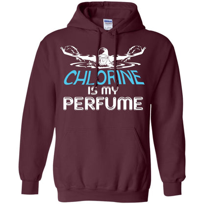 Swimmer T-shirt Chlorine Is My Perfume Maroon