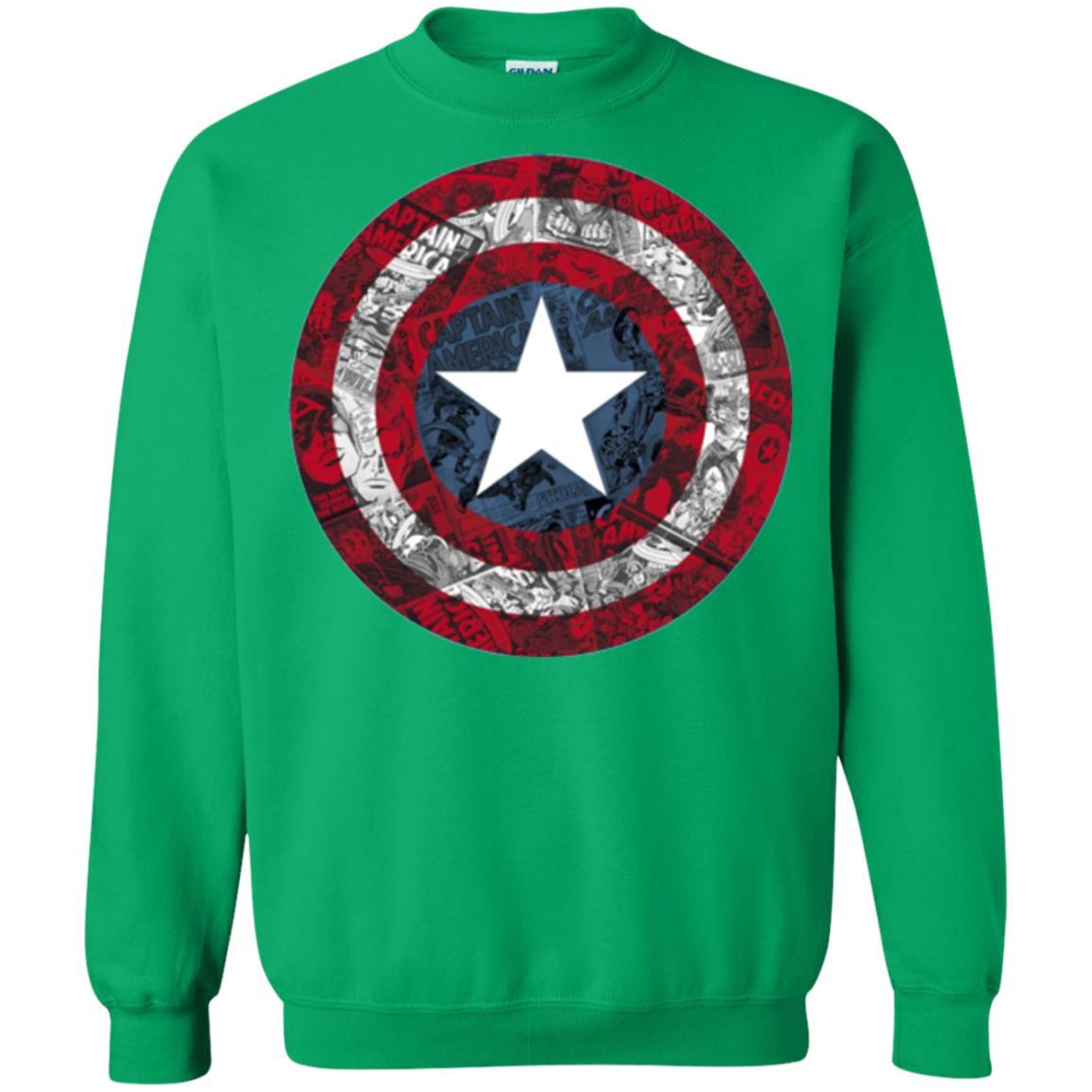 Film T-shirt Captain America Avengers Shield Comic Graphic Irish Green