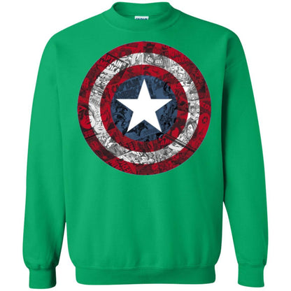 Film T-shirt Captain America Avengers Shield Comic Graphic Irish Green