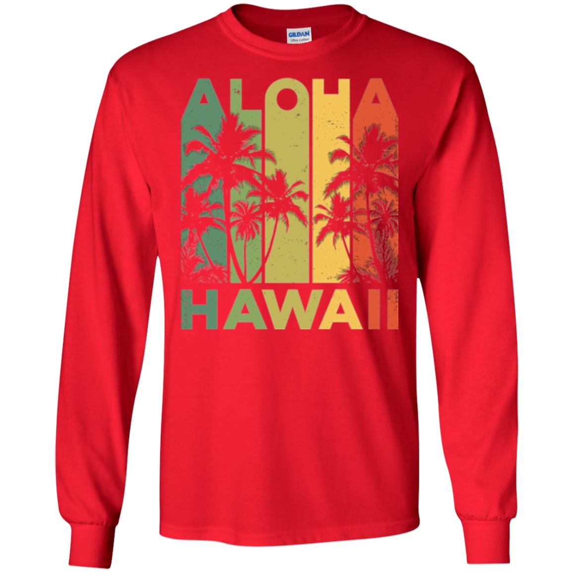 Vintage Hawaiian Islands T-shirt Red