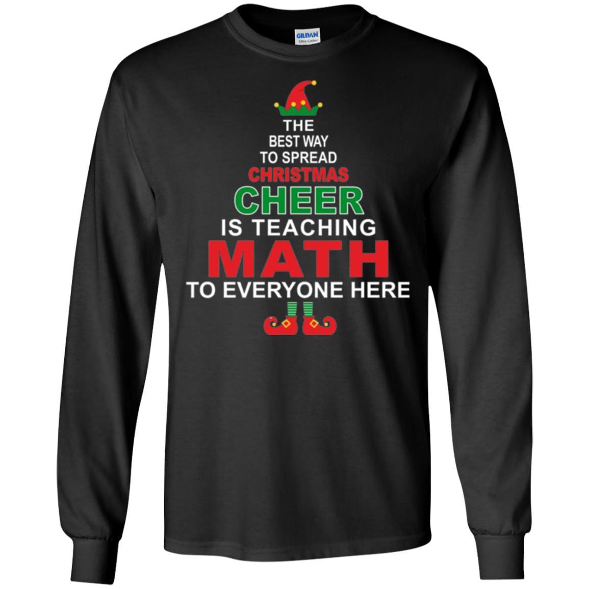 Elf Christmas T-shirt Math Teacher Christmas T-shirt Black