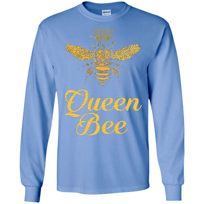 Bee Lover T-shirt Queen Bee Crown T-shirt Carolina Blue