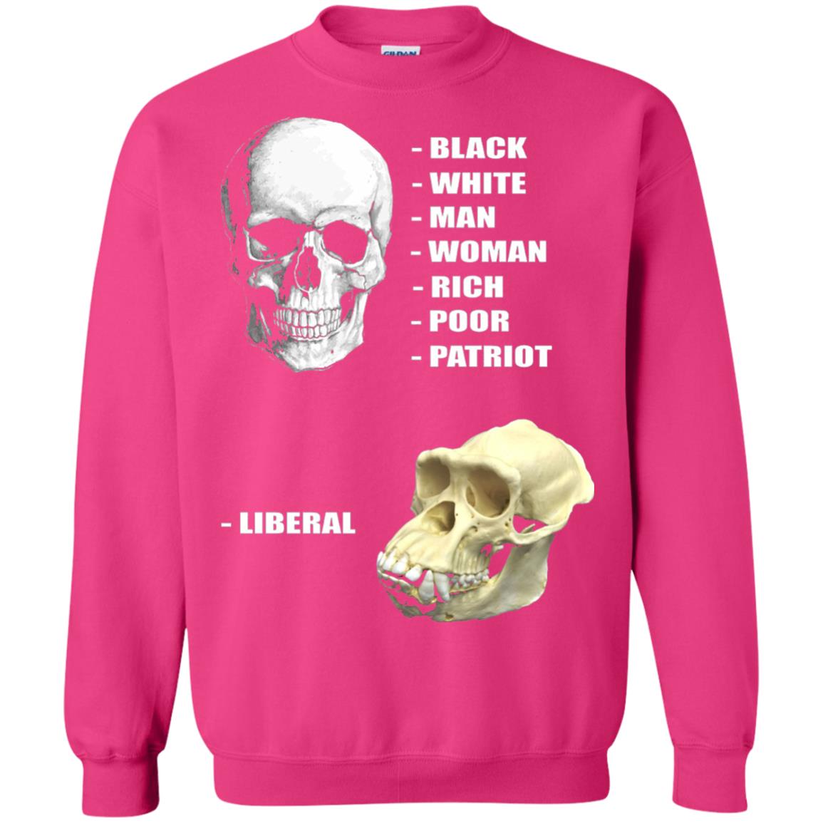 Funny Cool Skulls T-shirt Modern America Patriot Liberal Heliconia