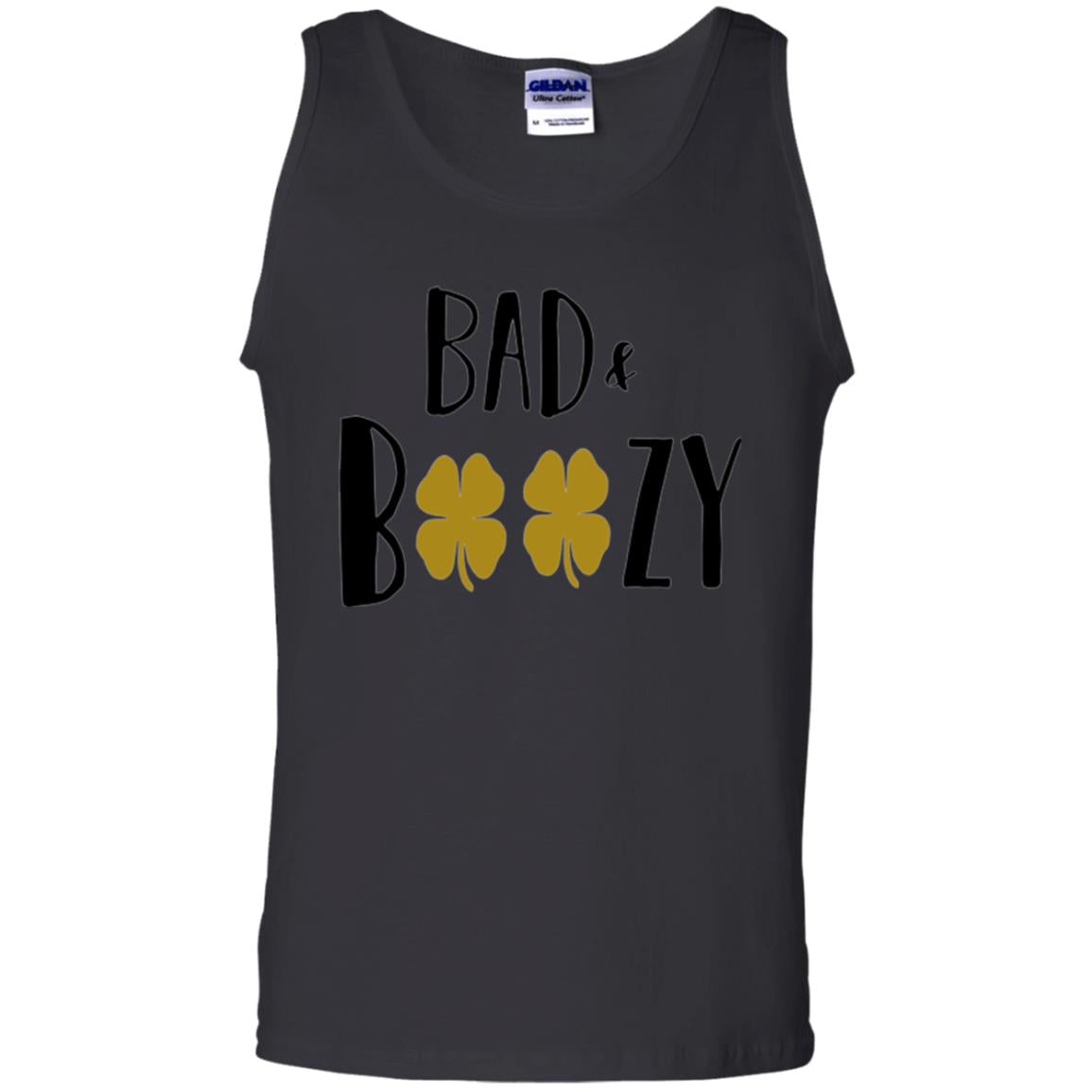 Bad And Boozy Funny Saint Patrick Day Drinking T-shirt Black
