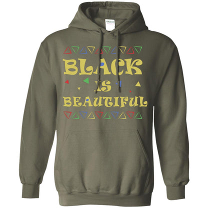 African American T-shirt Black Is Beautiful Military Green