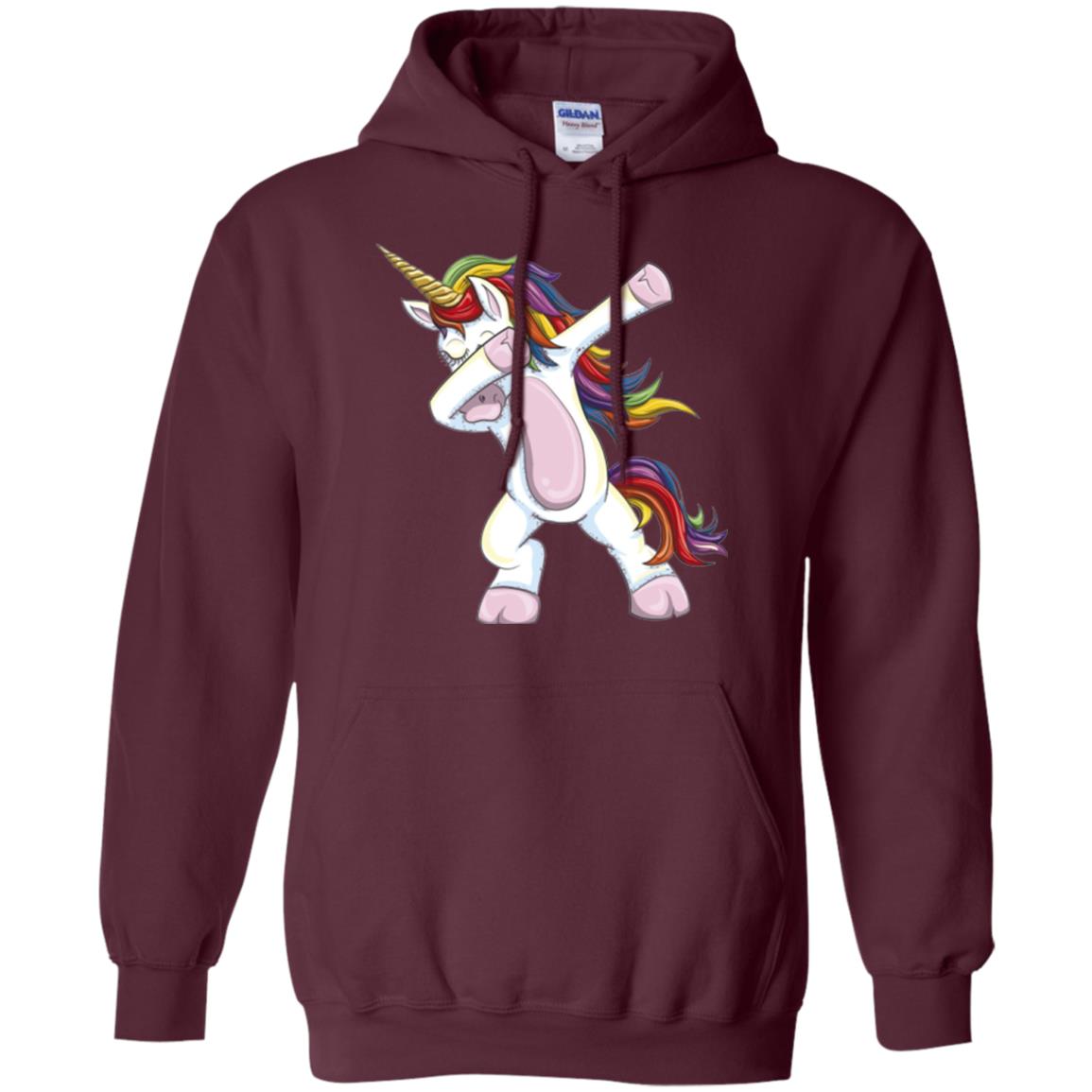 Dabbing Unicorn T-shirt Maroon