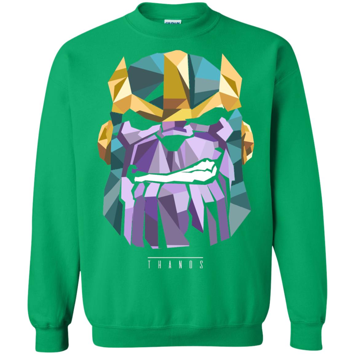 Thanos Low Poly Geometric Art Head Graphic T-shirt Irish Green
