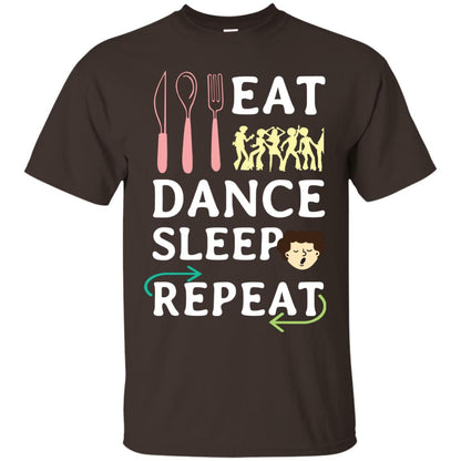 Eat Dance Sleep Repeat Dance Lover Shirt Dark Chocolate