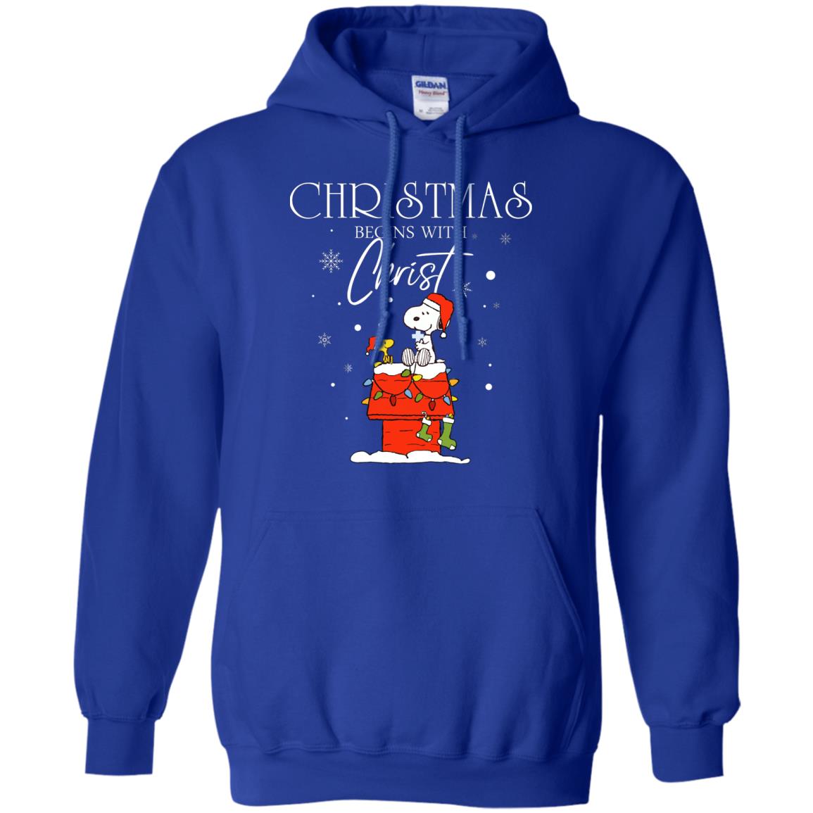 Christmas Begins With Christ Shirt Royal
