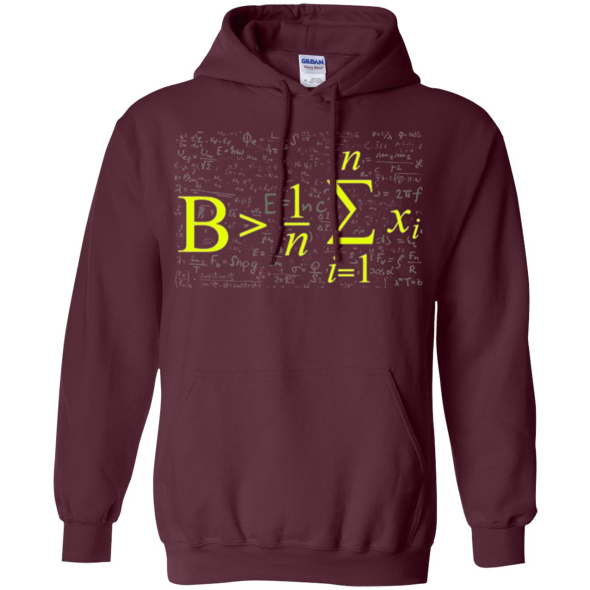 Be Greater Than Average Funny Math Lovers T-shirt Maroon