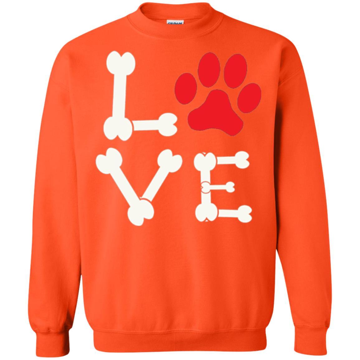 Dog Lover T-shirt Love My Dog Red Pawprint