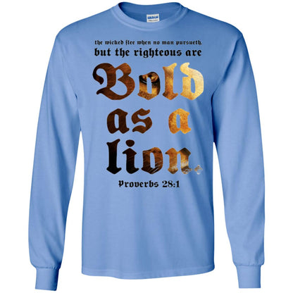 Christian T-shirt Bold As A Lion Carolina Blue