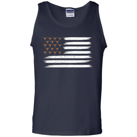 Vintage Texas United Longhorn Flag T-shirt Navy