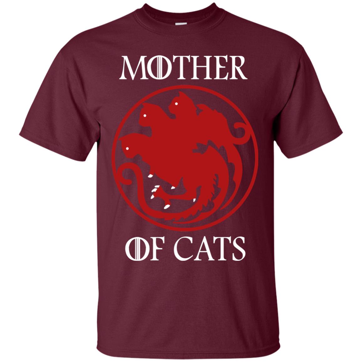 Mother Of Cats Cat Lover Shirt Maroon