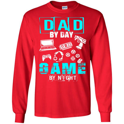 Dad By Day Gamer By Night Gamer T-shirt Red