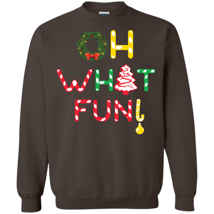 Christmas T-shirt Oh What Fun Dark Chocolate
