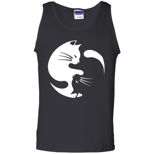 Ying Yang Cat T-shirt Black