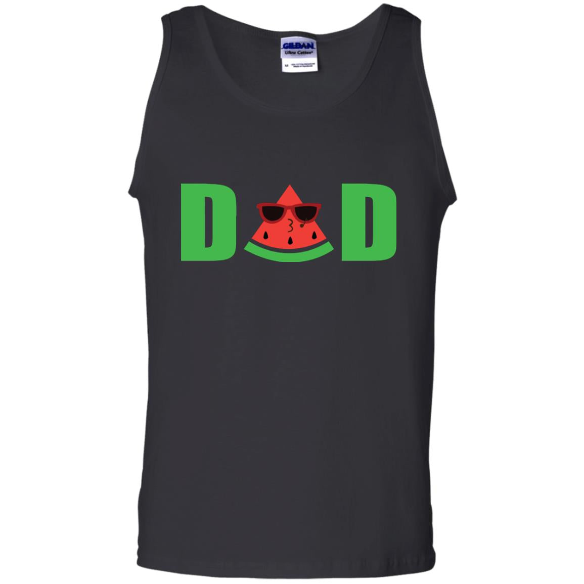 Dad Watermelon Funny Summer Melon Fruit Shirt For DaddyG220 Gildan 100% Cotton Tank Top