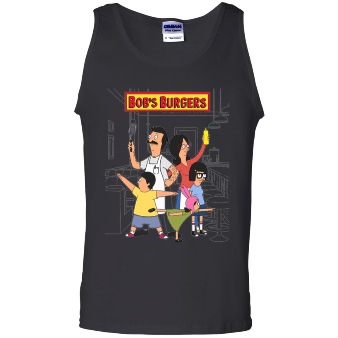 Family Group Hero Pose T-shirt Bob_s Burgers Black