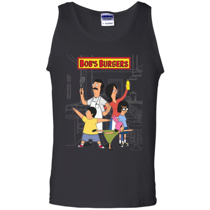 Family Group Hero Pose T-shirt Bob_s Burgers Black