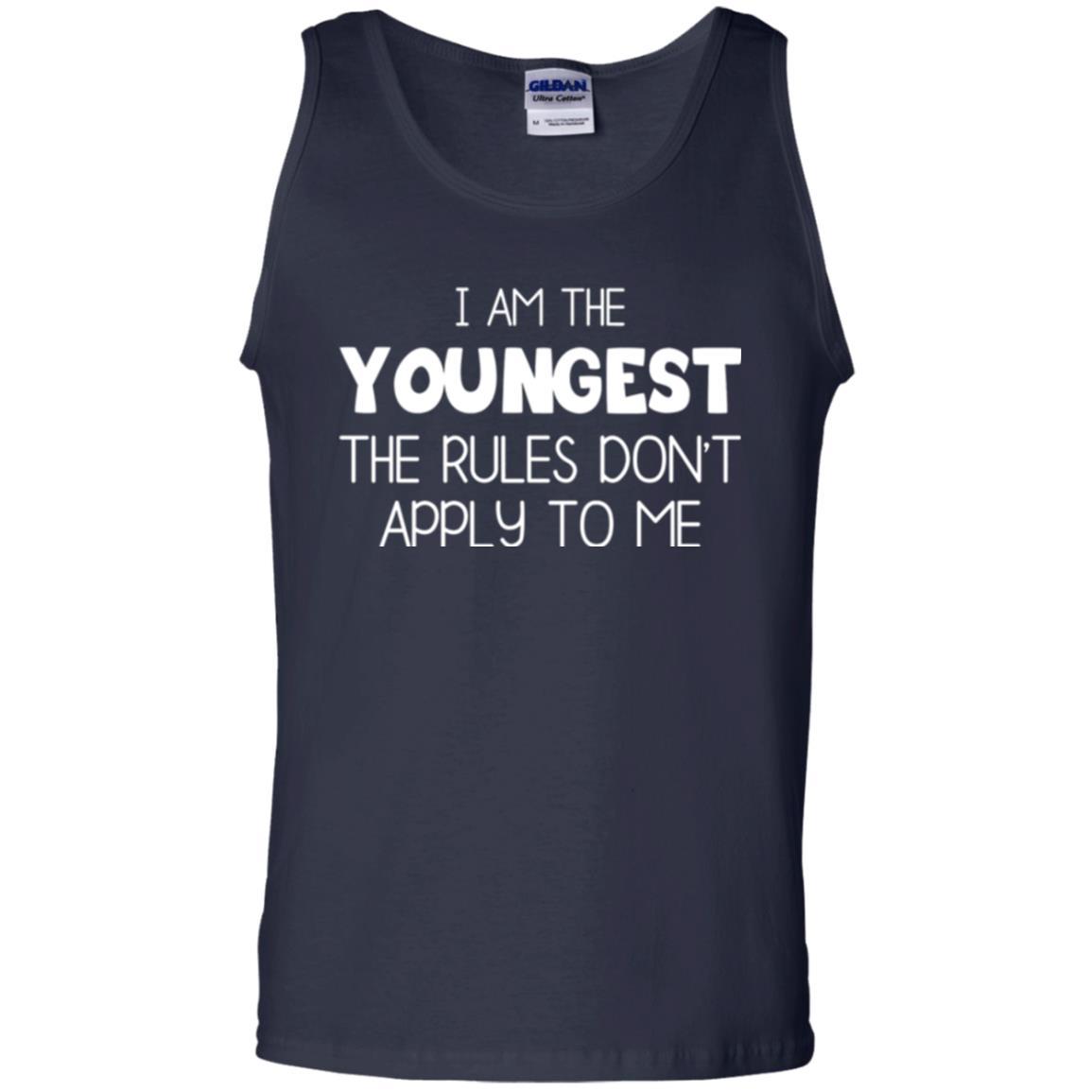 Family T-shirt I Am The Youngest The Rules Don't Apply To Me Navy