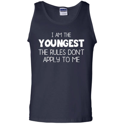 Family T-shirt I Am The Youngest The Rules Don't Apply To Me Navy