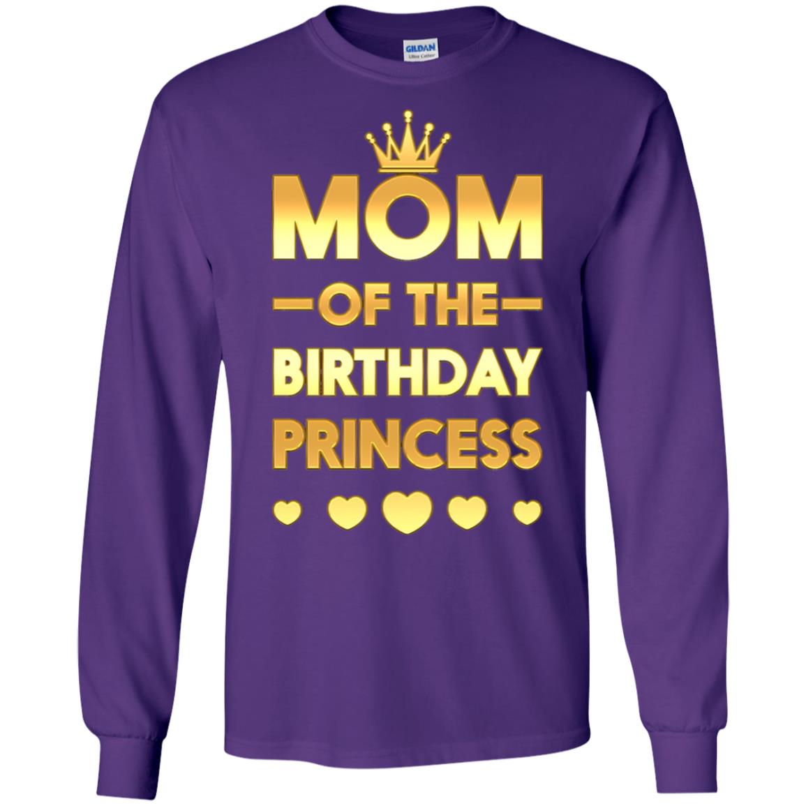 Mom Of The Birthday Princess Family T-shirt Purple