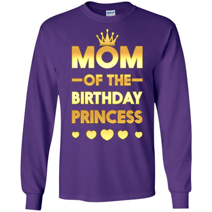 Mom Of The Birthday Princess Family T-shirt Purple