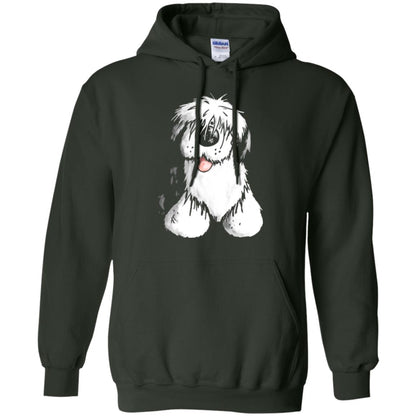 Dog Lover T-shirt Happy Old English Sheepdog Forest Green
