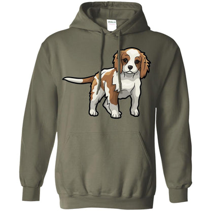 Cute Blenheim Cavalier King Charles Spaniel T-shirt Military Green
