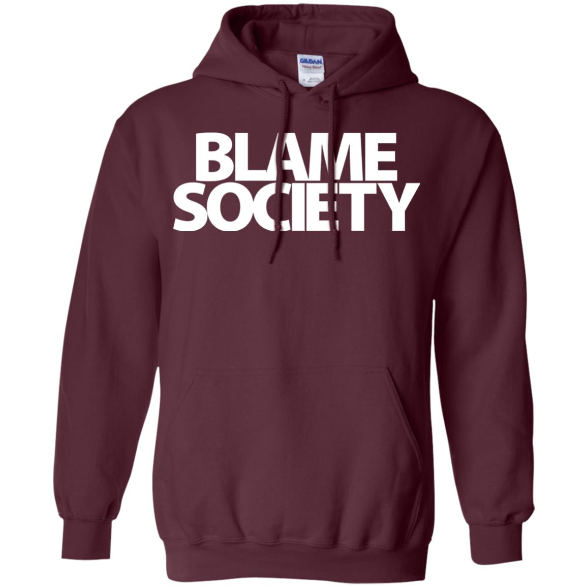 Mens Blame Society Urban Hip Hop T-shirt Maroon