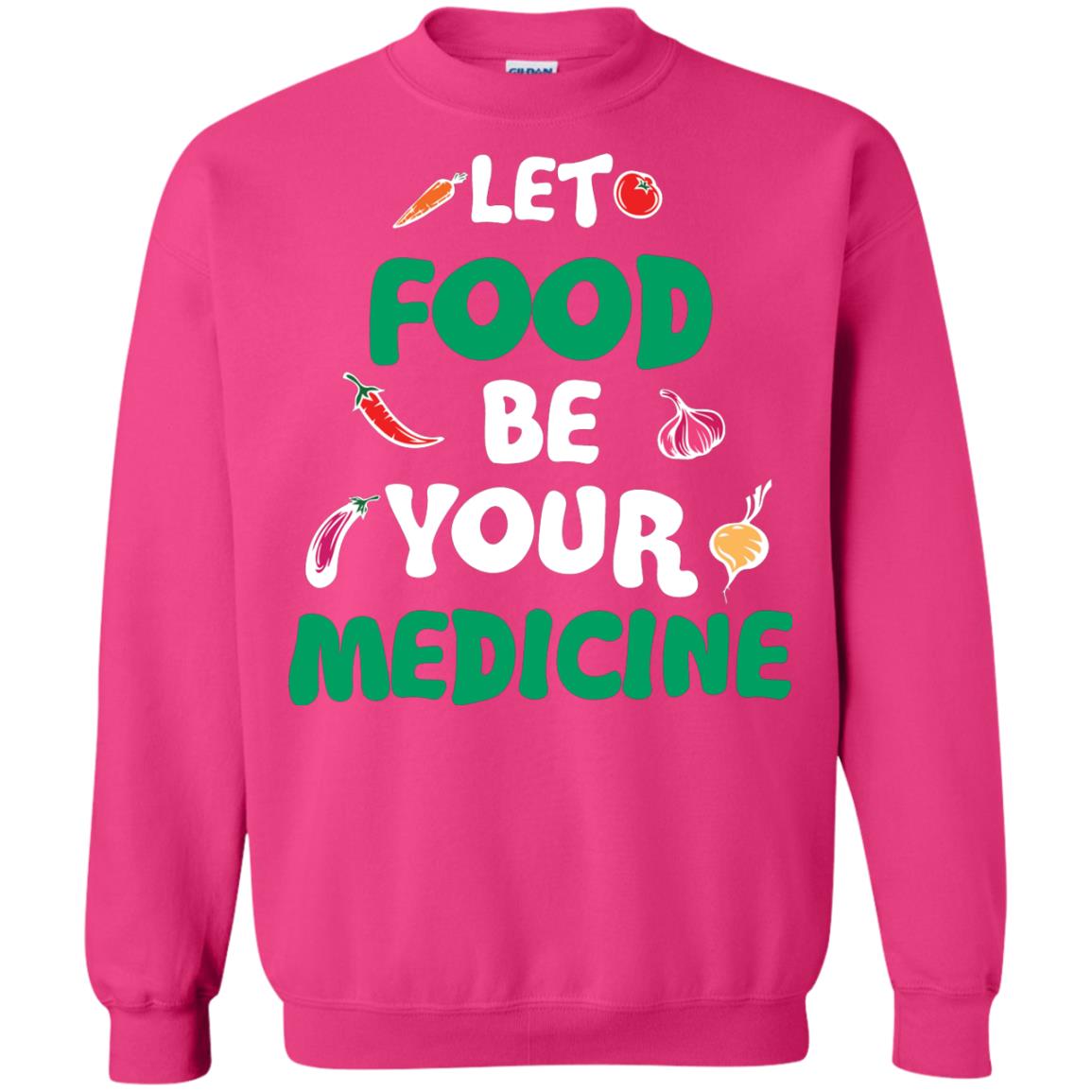 Vegetarian T-shirt Let Food Be Your Medicine Heliconia