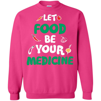 Vegetarian T-shirt Let Food Be Your Medicine Heliconia